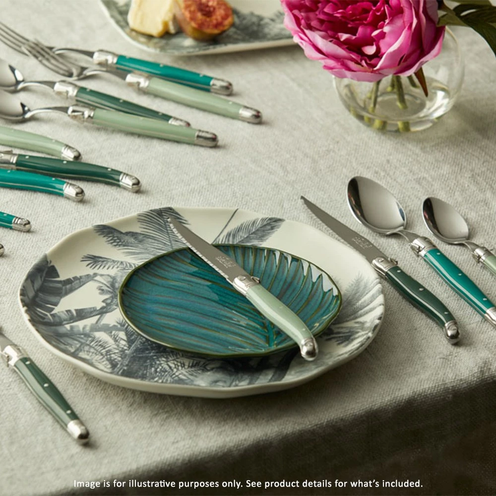 Laguiole By Andre Verdier Debutant 24 Piece Cutlery Set Green 4 Laguiole By Andre Verdier Debutant 24 Piece Cutlery Set Green - Image 2