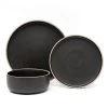 Salt & Pepper Hana 12 Piece Stoneware Dinner Set Black -Alex Liddy Store BAM 50646