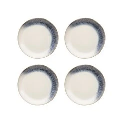 Ecology Atol Set Of 4 Side Plates 21cm Deep Blue