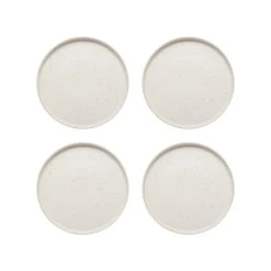 Ecology Domus Set Of 4 Side Plates Ecru