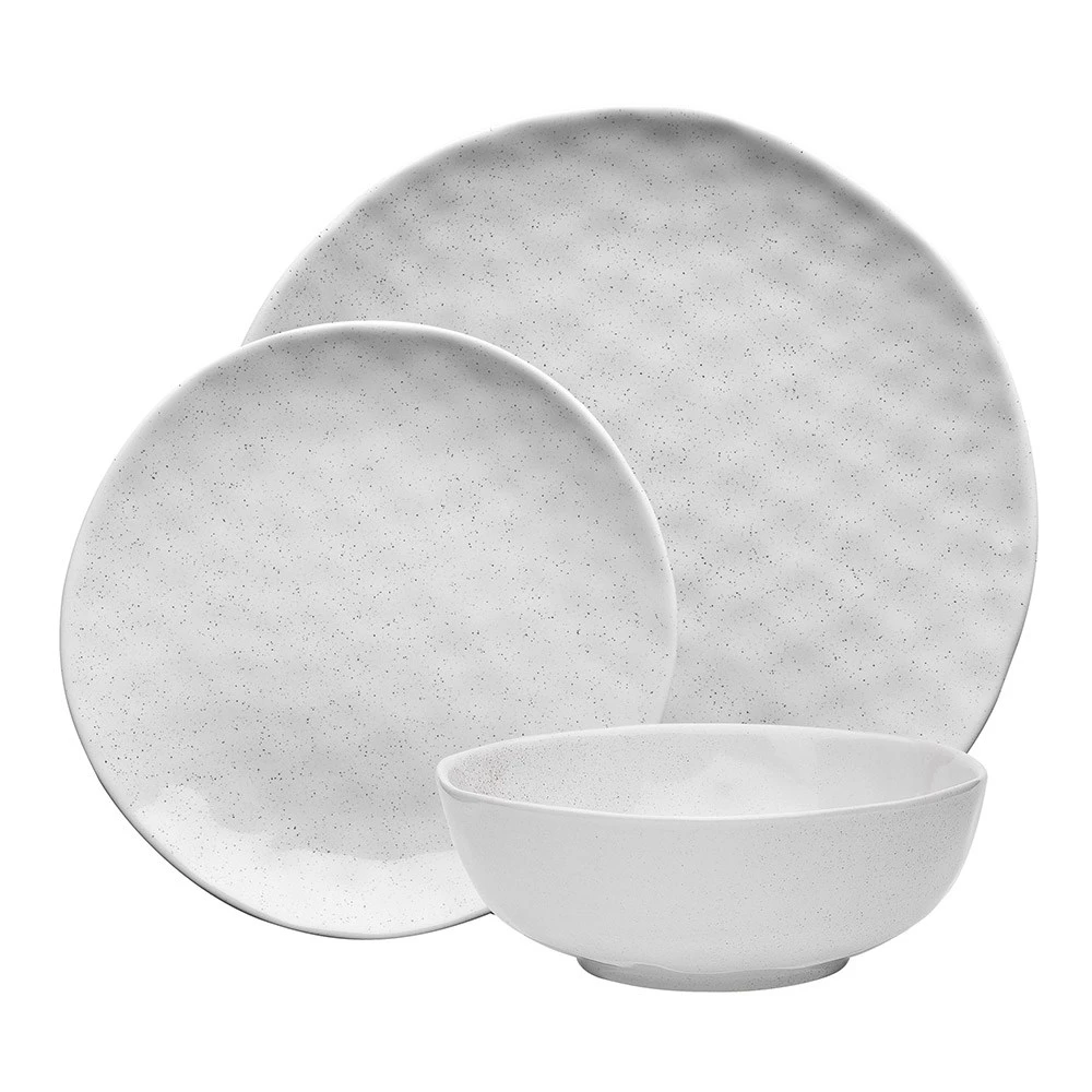 Ecology Speckle 12 Piece Stoneware Dinner Set Milk 3 Ecology Speckle 12 Piece Stoneware Dinner Set Milk
