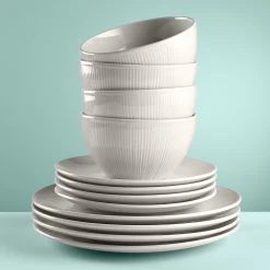 Porto Meiyo 12 Piece Dinner Set Grey -Alex Liddy Store CWM PT4090 3