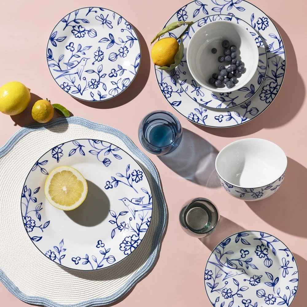 Porto Ginseng 12 Piece Dinner Set Blue 4 Porto Ginseng 12 Piece Dinner Set Blue - Image 2