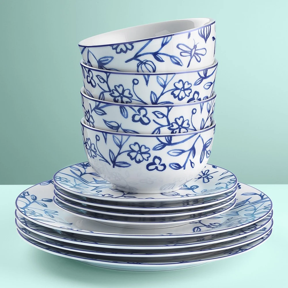 Porto Ginseng 12 Piece Dinner Set Blue 5 Porto Ginseng 12 Piece Dinner Set Blue - Image 3