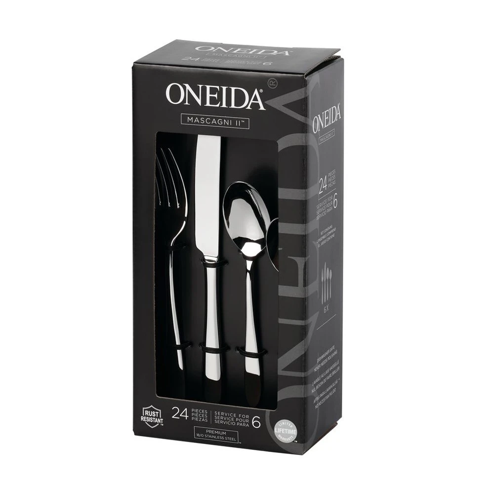 Oneida Mascagri II 24 Piece Cutlery Set 2 Oneida Mascagri II 24 Piece Cutlery Set