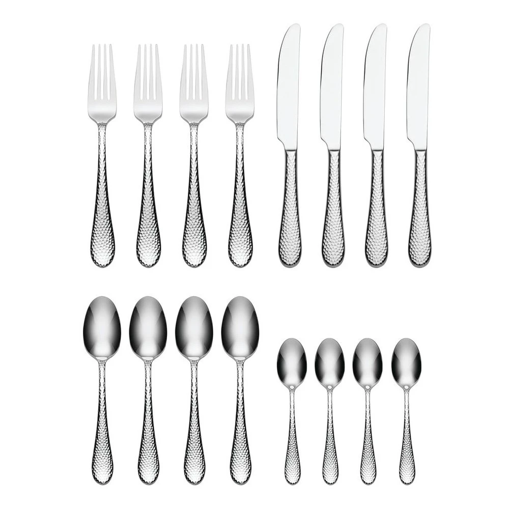 Oneida Tibet Hammered 16 Piece Cutlery Set 5 Oneida Tibet Hammered 16 Piece Cutlery Set - Image 3