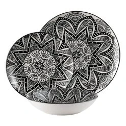 Ambrosia Lena Dinner Set 12 Piece Black