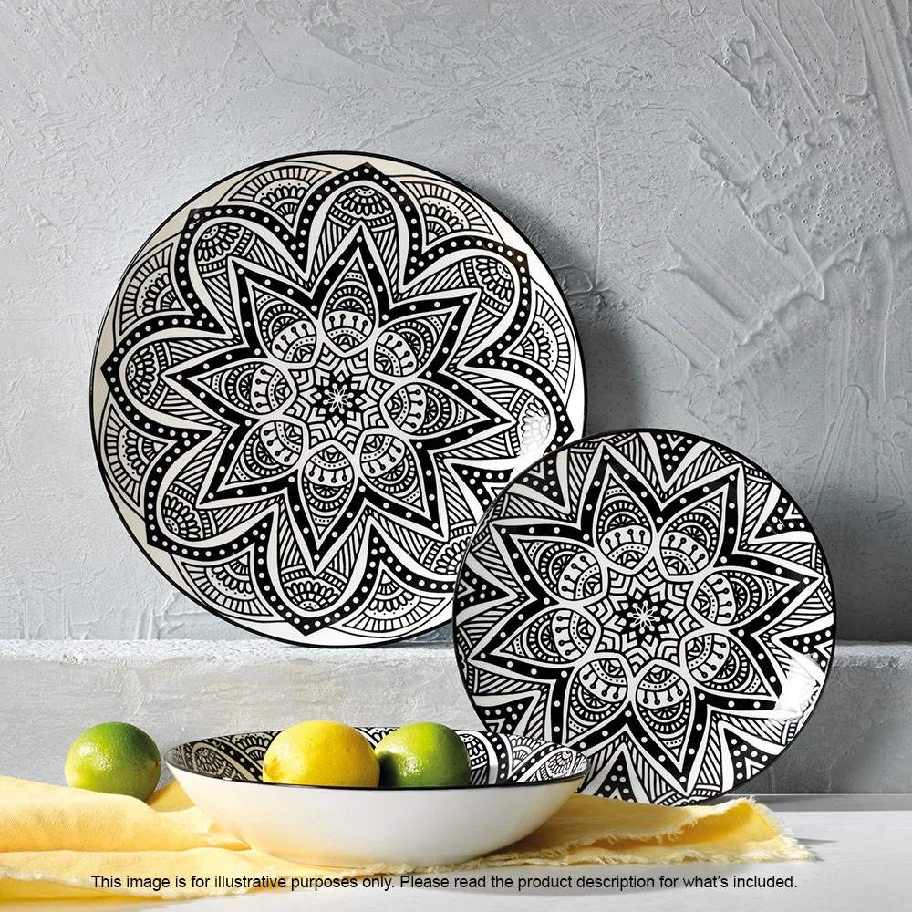 Ambrosia Lena Dinner Set 12 Piece Black 3 Ambrosia Lena Dinner Set 12 Piece Black - Image 2