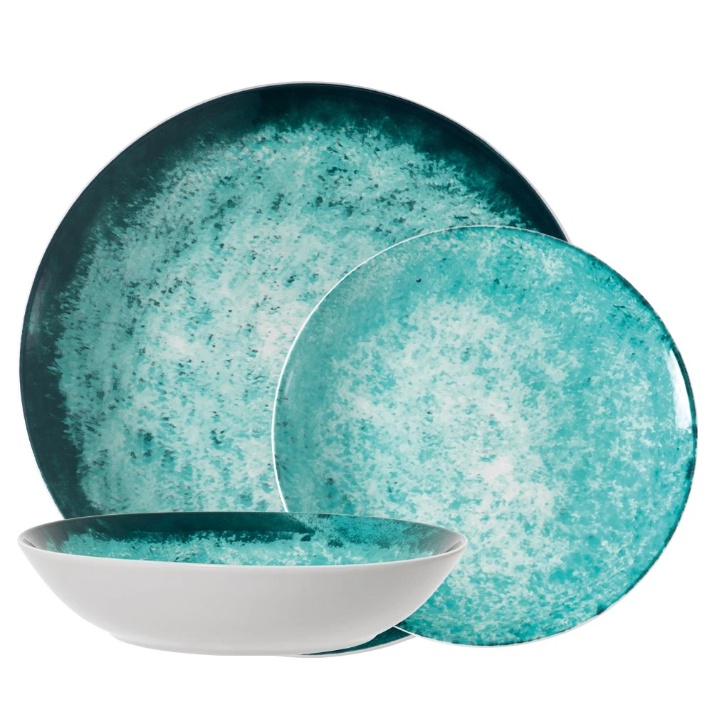 Ambrosia Reef 12 Piece Dinner Set Teal 3 Ambrosia Reef 12 Piece Dinner Set Teal