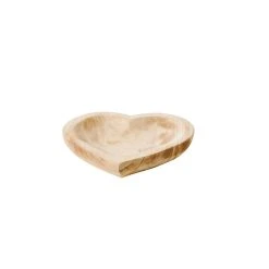 Ambrosia Rustic Paulownia Wood Heart Tray