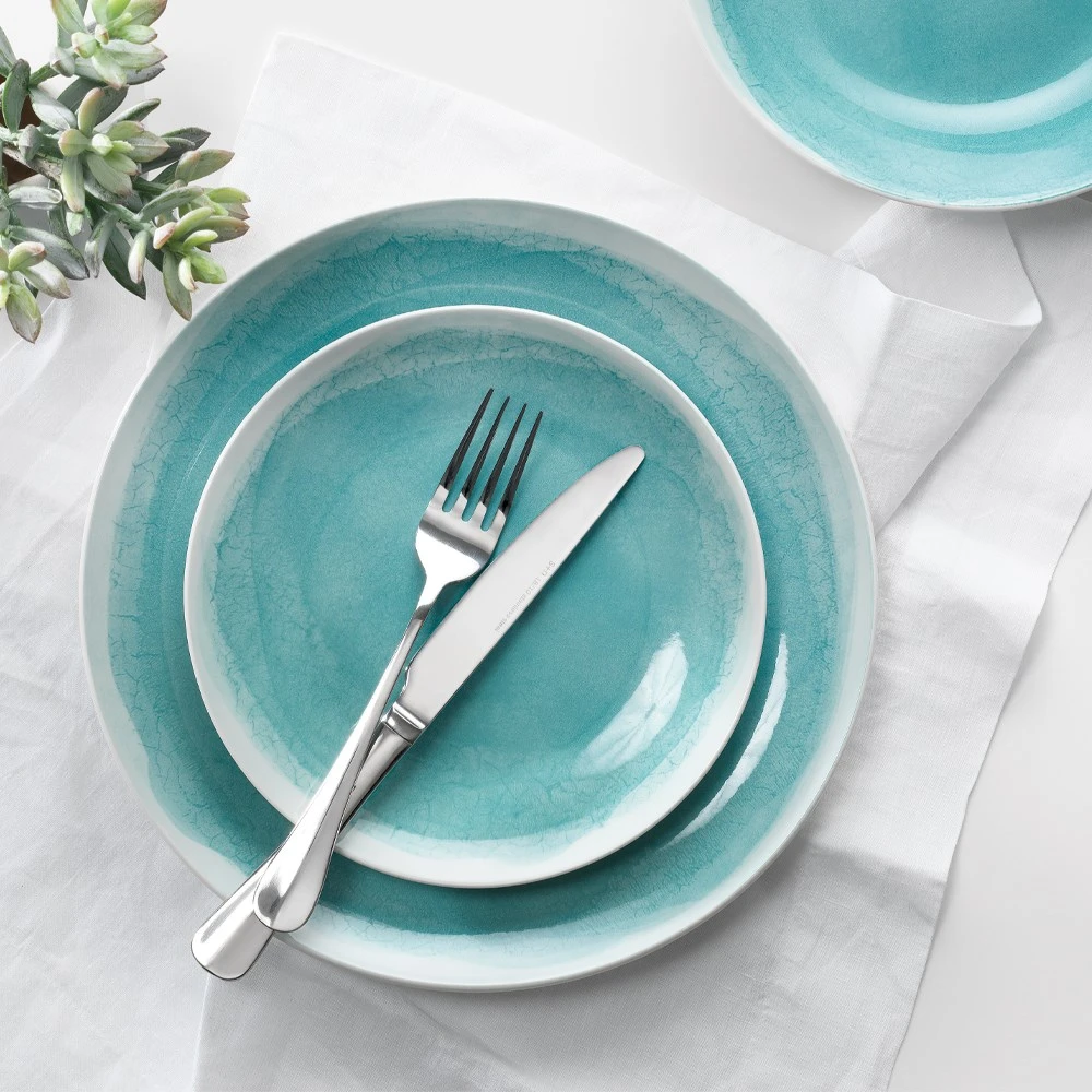 Ambrosia Bree 12 Piece Dinner Set Teal 5 Ambrosia Bree 12 Piece Dinner Set Teal - Image 3