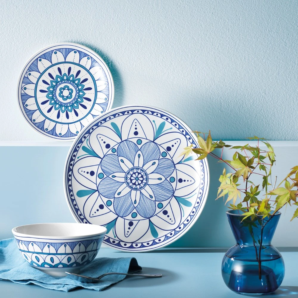 Ambrosia Easton 12 Piece Dinner Set Blue 4 Ambrosia Easton 12 Piece Dinner Set Blue - Image 2