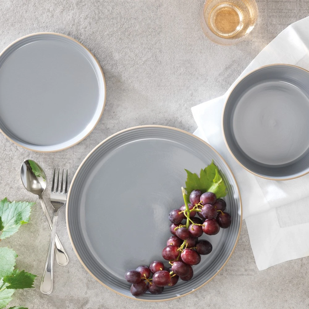 Ambrosia Rye 12 Piece Dinner Set Steel 5 Ambrosia Rye 12 Piece Dinner Set Steel - Image 3
