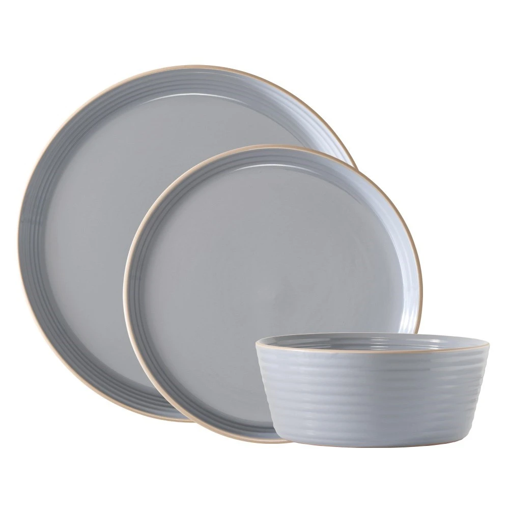 Ambrosia Rye 12 Piece Dinner Set Steel 7 Ambrosia Rye 12 Piece Dinner Set Steel - Image 5
