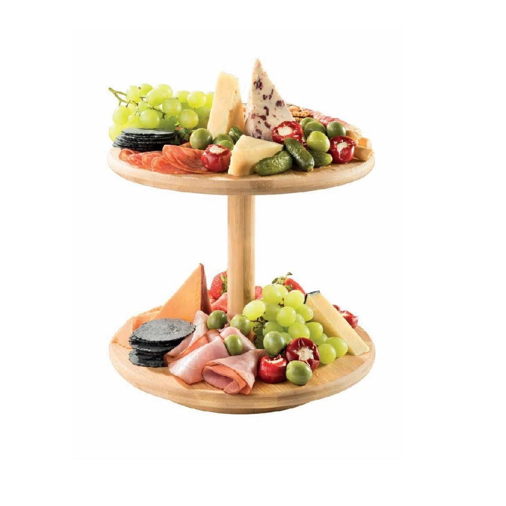Ambrosia Karira Two Tier Bamboo Lazy Susan 30cm 4 Ambrosia Karira Two Tier Bamboo Lazy Susan 30cm - Image 2