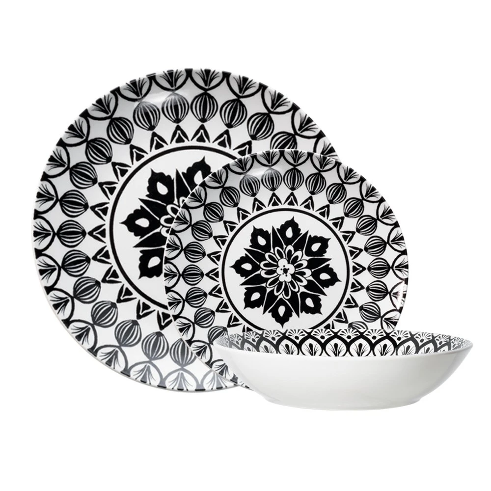 Ambrosia Lena II 12 Piece Dinner Set Black 3 Ambrosia Lena II 12 Piece Dinner Set Black