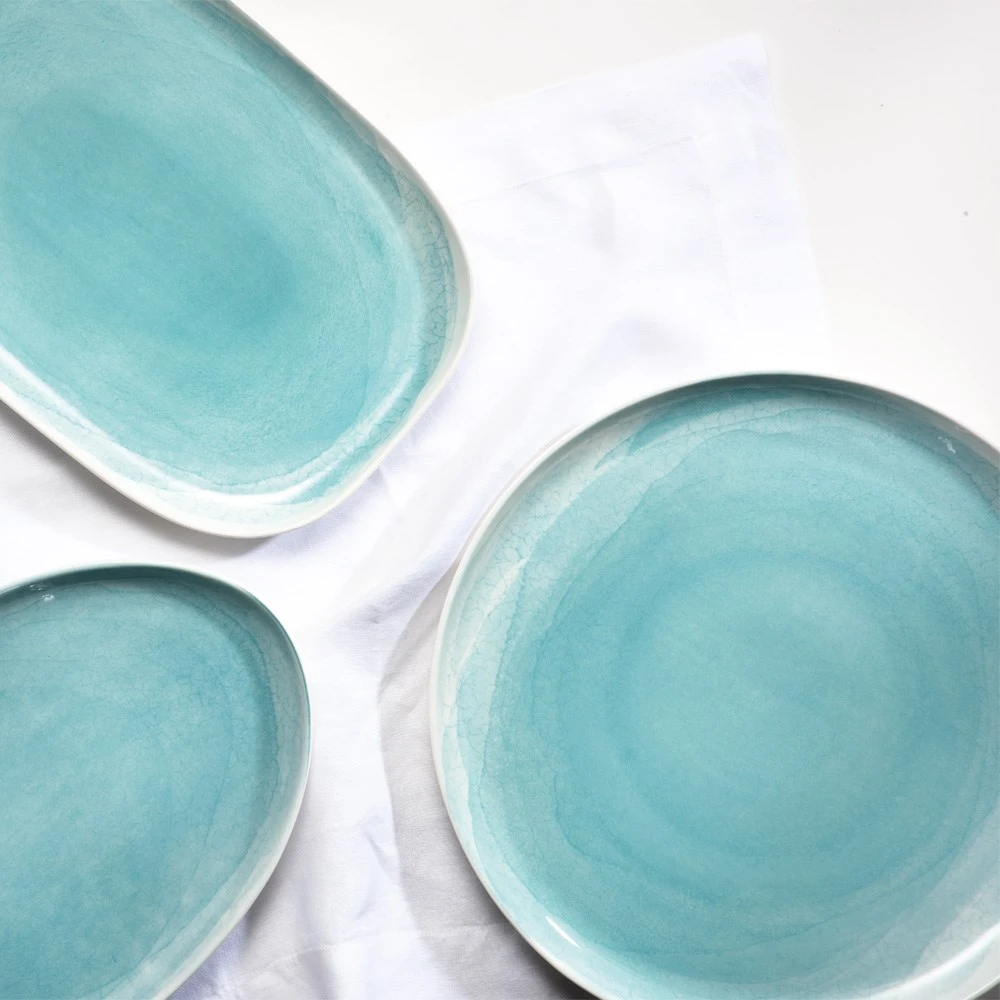 Ambrosia Bree Round Platter 32cm Teal 5 Ambrosia Bree Round Platter 32cm Teal - Image 3