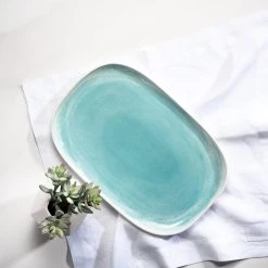 Ambrosia Bree Rectangular Platter 33cm Teal 6 Ambrosia Bree Rectangular Platter 33cm Teal -Alex Liddy Store HIM 1041143 2
