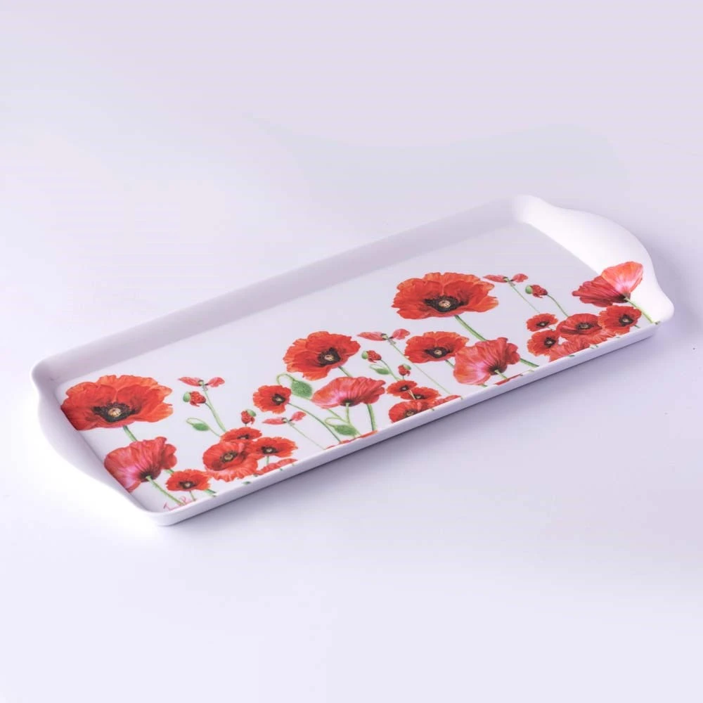 Ashdene Red Poppies Sandwich Tray 4 Ashdene Red Poppies Sandwich Tray - Image 2