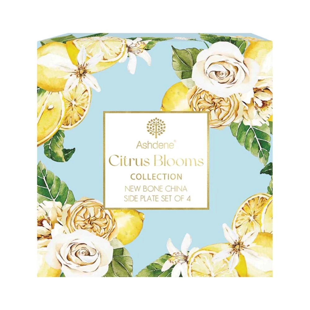 Ashdene Citrus Blooms Set Of 4 Side Plates 4 Ashdene Citrus Blooms Set Of 4 Side Plates - Image 2