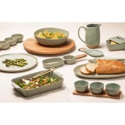Ladelle Terra 4 Piece Bowl & Tray Set Sage 7 Ladelle Terra 4 Piece Bowl & Tray Set Sage -Alex Liddy Store LAD 60567 3