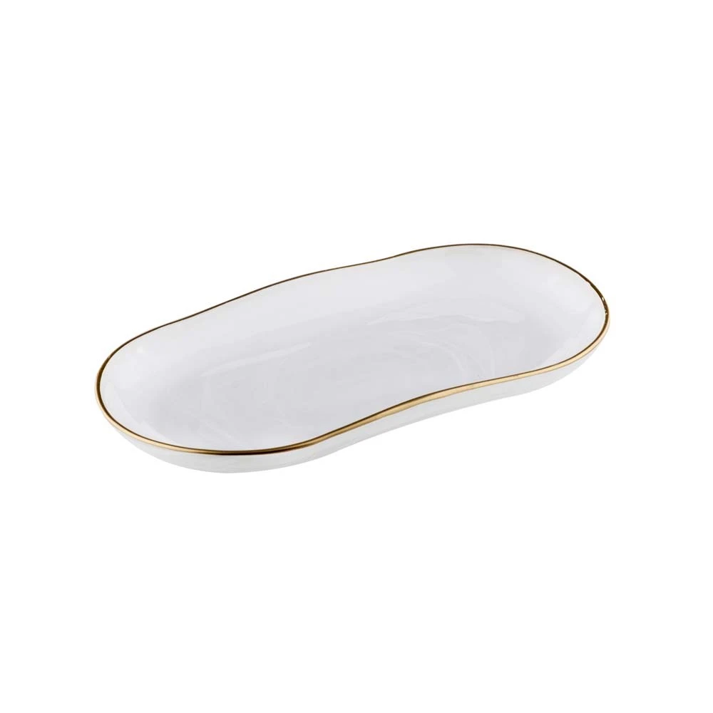 Tempa Ismay Small Oblong Platter White 3 Tempa Ismay Small Oblong Platter White