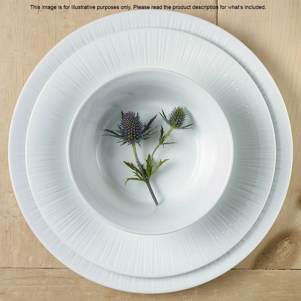 Noritake Conifere Fine White Porcelain 12 Piece Dinner Set 4 Noritake Conifere Fine White Porcelain 12 Piece Dinner Set - Image 2