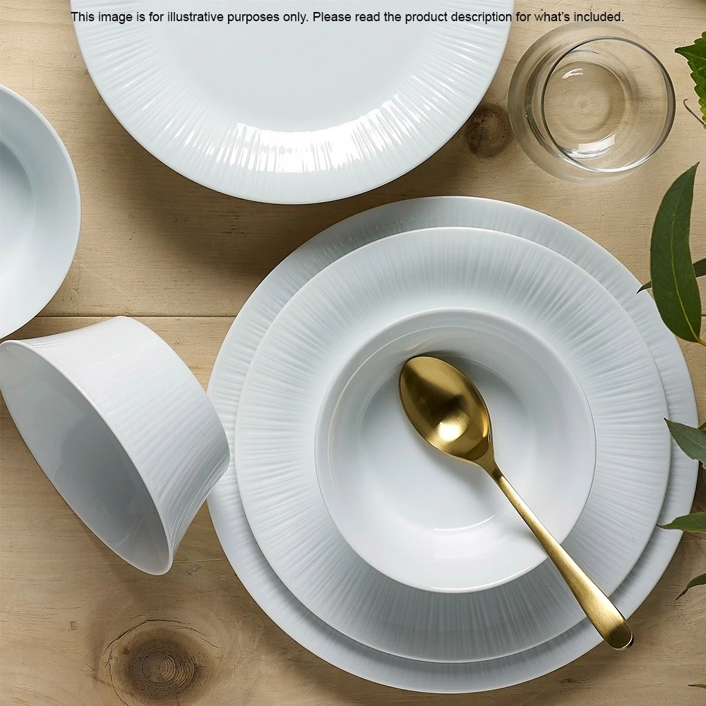 Noritake Conifere Fine White Porcelain 12 Piece Dinner Set 5 Noritake Conifere Fine White Porcelain 12 Piece Dinner Set - Image 3