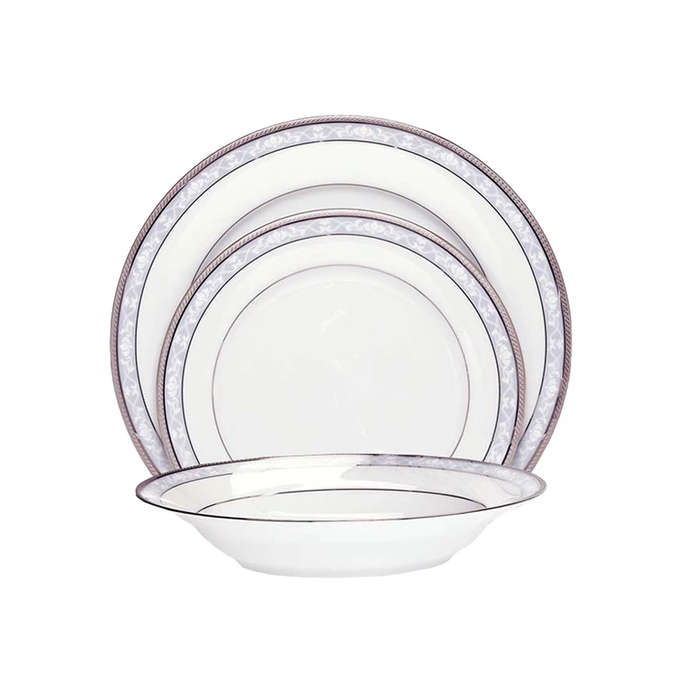 Noritake Hampshire 12 Piece Dinner Set Platinum 3 Noritake Hampshire 12 Piece Dinner Set Platinum