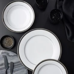Noritake Toorak Noir 12 Piece Dinner Set 8 Noritake Toorak Noir 12 Piece Dinner Set -Alex Liddy Store NOR M218 D12 3