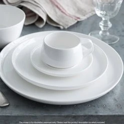 Noritake Marc Newson Fine Bone China 4 Piece Coupe Cake Plate Set 16cm White -Alex Liddy Store NOR M412 BB04 5
