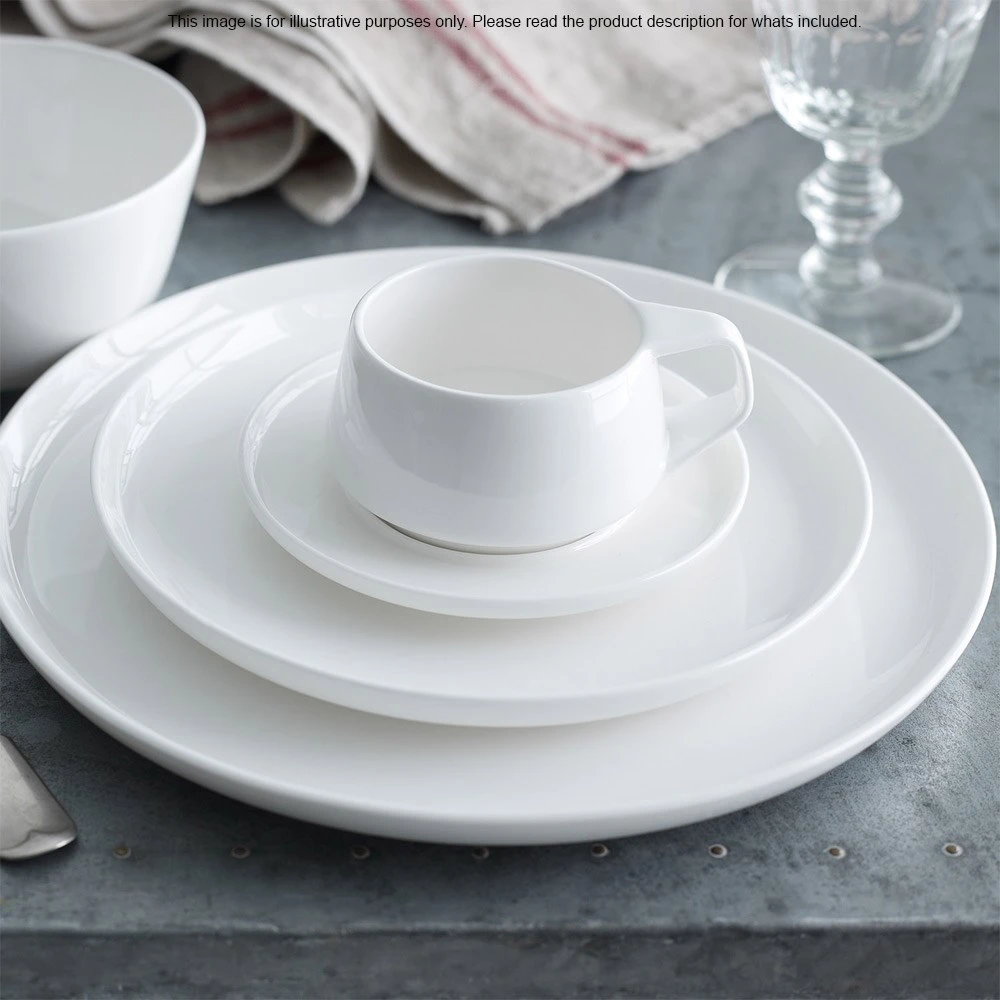 Noritake Marc Newson Fine Bone China 4 Piece Coupe Entrée Plate Set 21cm White 6 Noritake Marc Newson Fine Bone China 4 Piece Coupe Entrée Plate Set 21cm White - Image 4