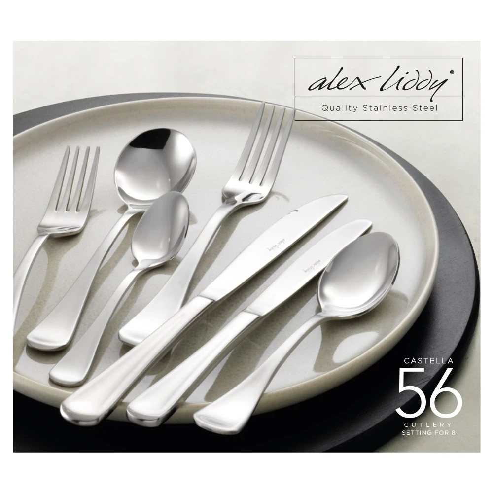 Alex Liddy Castella Stainless Steel 56 Piece Cutlery Set 6 Alex Liddy Castella Stainless Steel 56 Piece Cutlery Set - Image 4