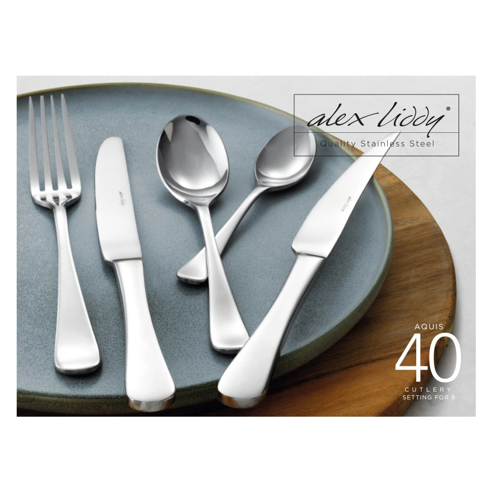 Alex Liddy Aquis Stainless Steel 40 Piece Cutlery Set 6 Alex Liddy Aquis Stainless Steel 40 Piece Cutlery Set - Image 4