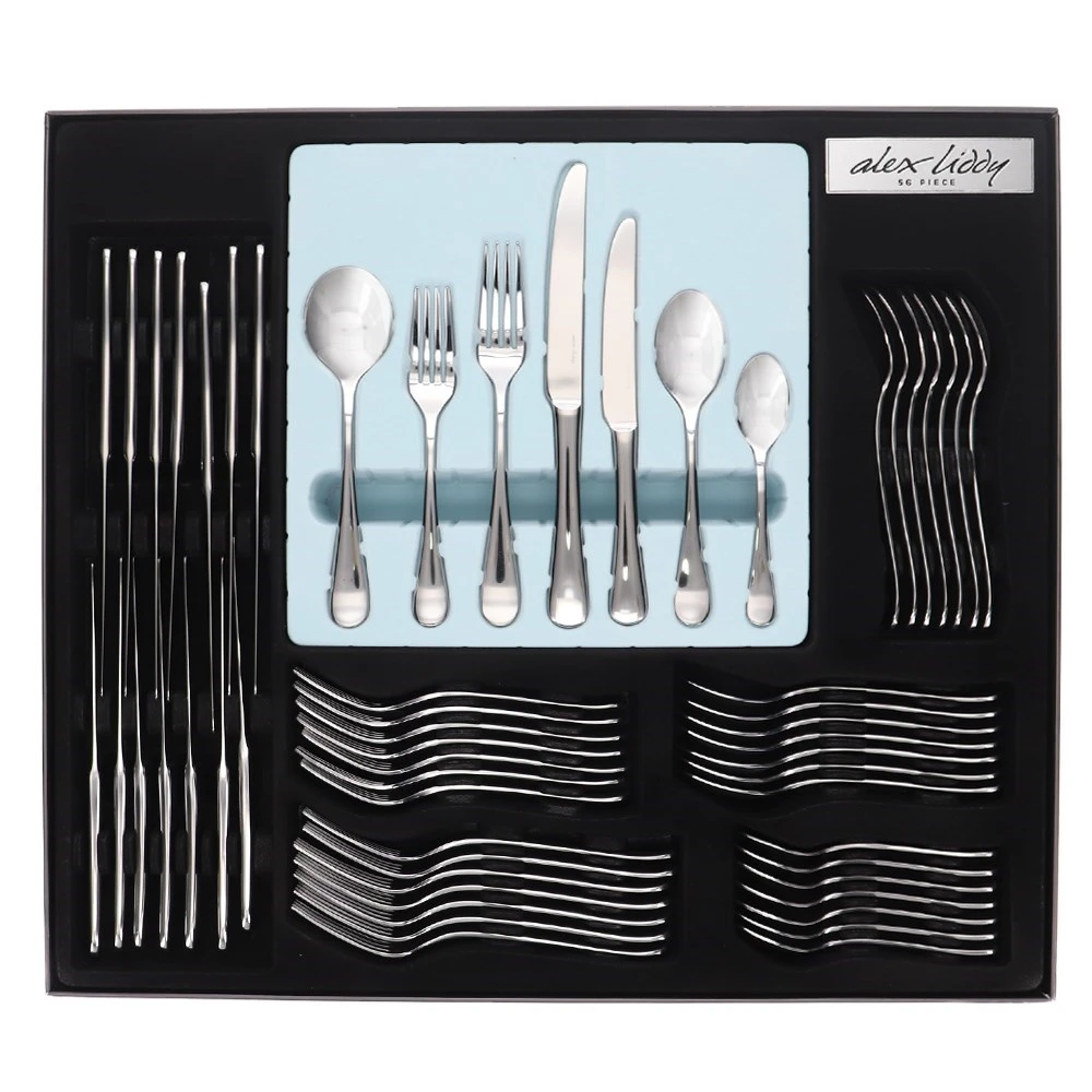 Alex Liddy Aquis 56 Piece Stainless Steel Cutlery Set 6 Alex Liddy Aquis 56 Piece Stainless Steel Cutlery Set - Image 4
