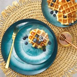 Alex Liddy Eden Porcelain 12-Piece Dinner Set Teal 11 Alex Liddy Eden Porcelain 12-Piece Dinner Set Teal -Alex Liddy Store PCP 1033395 5