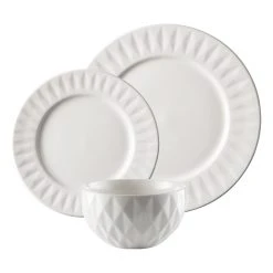 Alex Liddy Store 12 Alex Liddy Diamond Dinner Set 18 Piece White