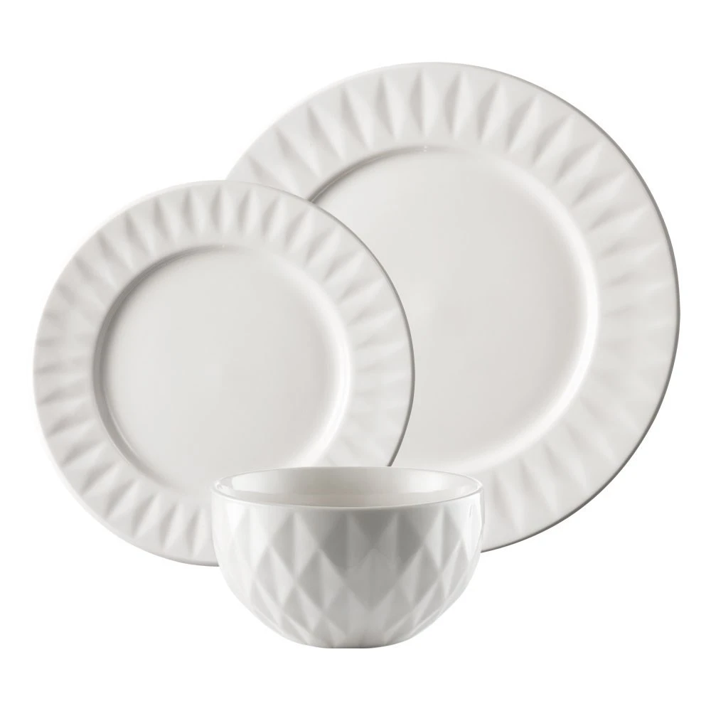 Alex Liddy Diamond Dinner Set 18 Piece White 3 Alex Liddy Diamond Dinner Set 18 Piece White