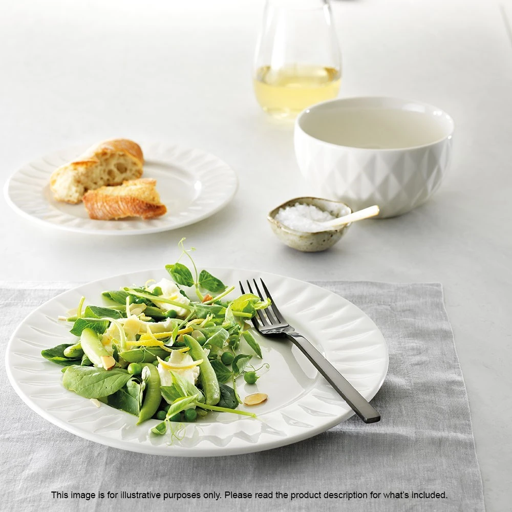 Alex Liddy Diamond Dinner Set 18 Piece White 5 Alex Liddy Diamond Dinner Set 18 Piece White - Image 3