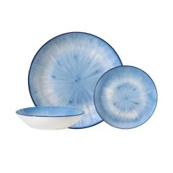 Alex Liddy Eden 12 Piece Porcelain Dinner Set Blue