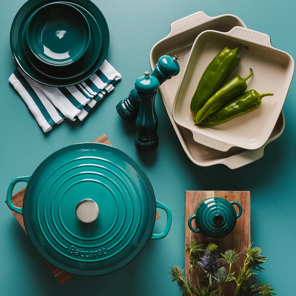 Baccarat Le Connoisseur 12 Piece Stoneware Dinner Set Teal 5 Baccarat Le Connoisseur 12 Piece Stoneware Dinner Set Teal - Image 3