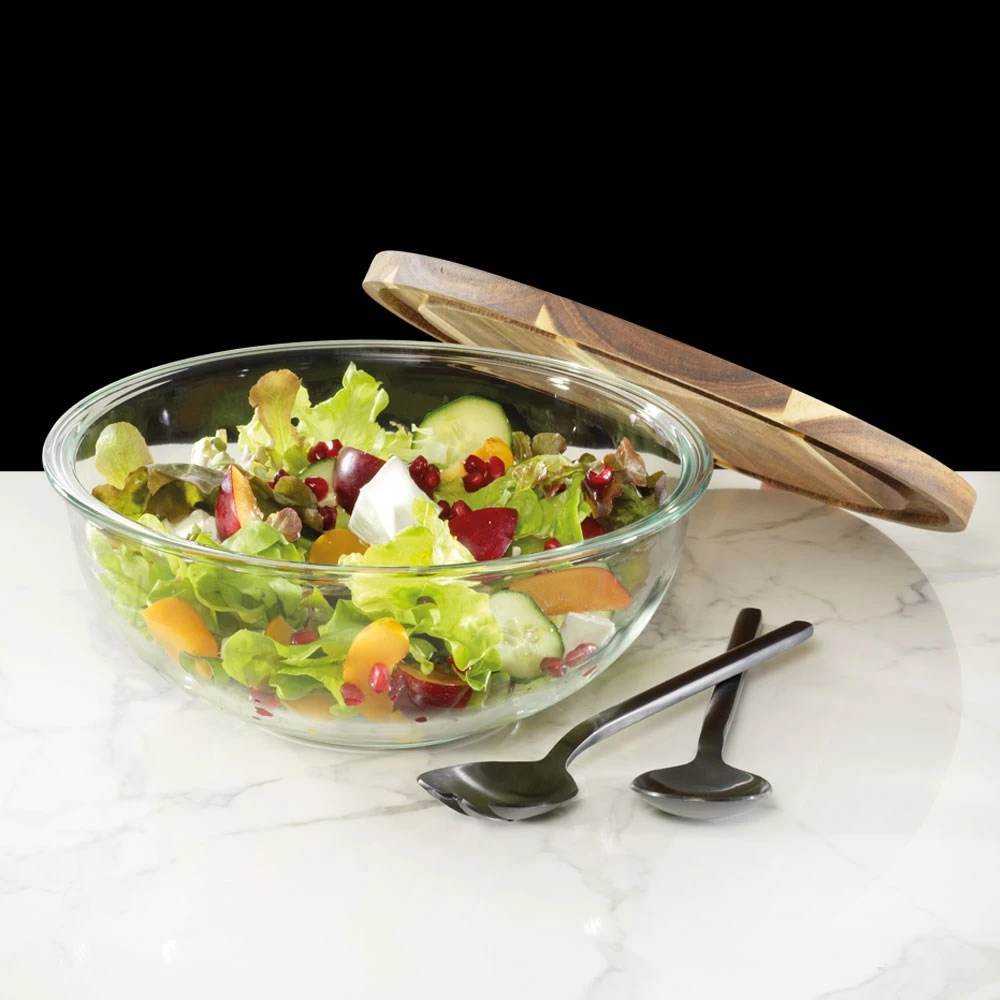 Alex Liddy Slate & Co Salad Bowl With Acacia Lid 4 Alex Liddy Slate & Co Salad Bowl With Acacia Lid - Image 2