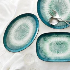 Alex Liddy Jade Oval Platter 33cm Teal 9 Alex Liddy Jade Oval Platter 33cm Teal -Alex Liddy Store PCP 1039255 3