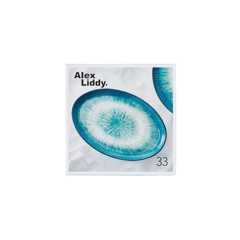 Alex Liddy Jade Oval Platter 33cm Teal 7 Alex Liddy Jade Oval Platter 33cm Teal - Image 5