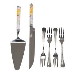 Alex Liddy Harley Cake Server And Fork Set Of 6