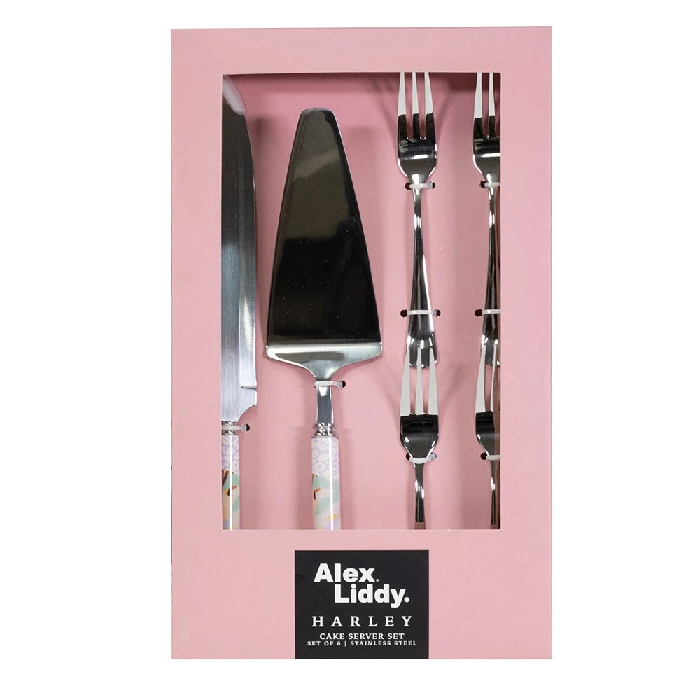 Alex Liddy Harley Cake Server And Fork Set Of 6 4 Alex Liddy Harley Cake Server And Fork Set Of 6 - Image 2