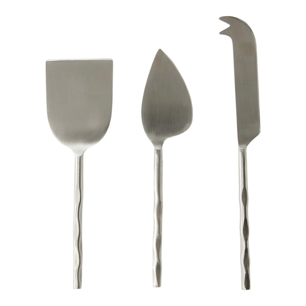Alex Liddy Slate & Co Cheese Knives Set Of 3 Silver 3 Alex Liddy Slate & Co Cheese Knives Set Of 3 Silver
