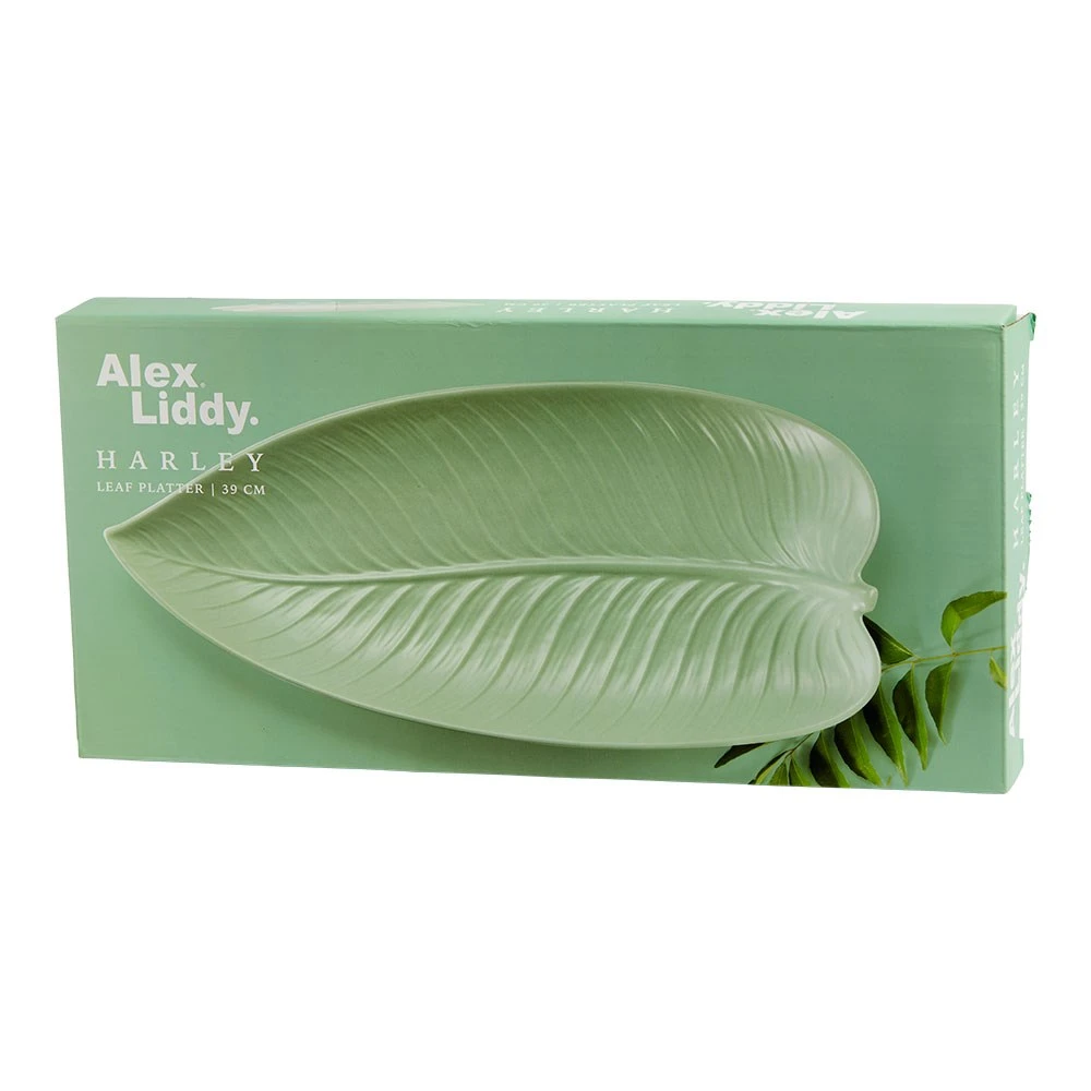 Alex Liddy Harley II Leaf Platter 39cm Sage 6 Alex Liddy Harley II Leaf Platter 39cm Sage - Image 4